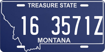 MT license plate 163571Z