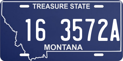 MT license plate 163572A