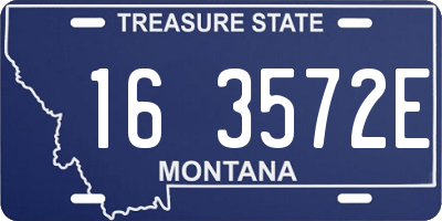 MT license plate 163572E