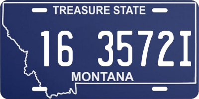 MT license plate 163572I