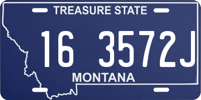 MT license plate 163572J