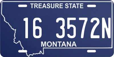 MT license plate 163572N