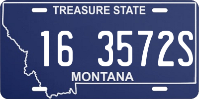 MT license plate 163572S