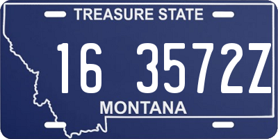 MT license plate 163572Z