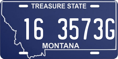 MT license plate 163573G