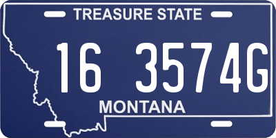 MT license plate 163574G