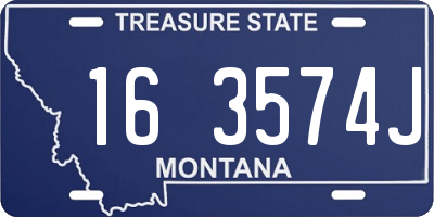 MT license plate 163574J