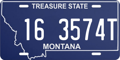 MT license plate 163574T