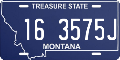MT license plate 163575J