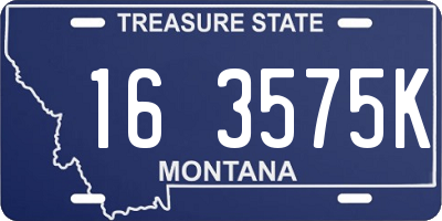 MT license plate 163575K