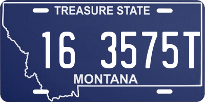 MT license plate 163575T