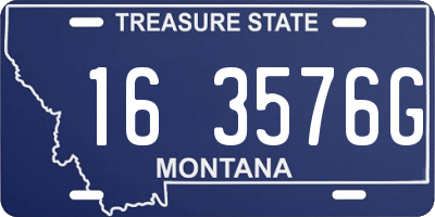 MT license plate 163576G