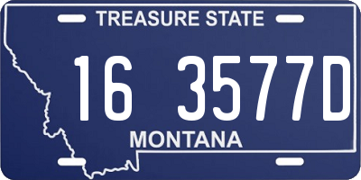 MT license plate 163577D