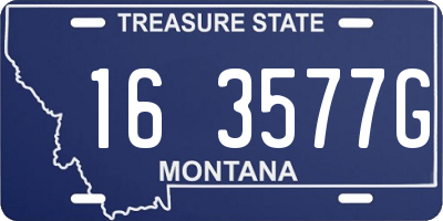 MT license plate 163577G