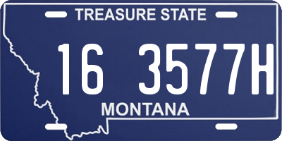 MT license plate 163577H