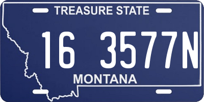 MT license plate 163577N