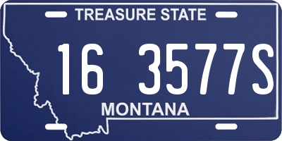 MT license plate 163577S