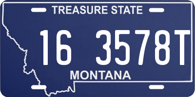 MT license plate 163578T