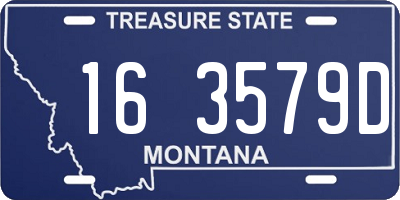 MT license plate 163579D