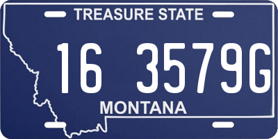 MT license plate 163579G