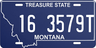 MT license plate 163579T