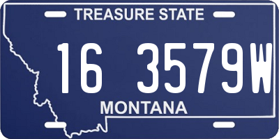 MT license plate 163579W