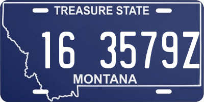 MT license plate 163579Z