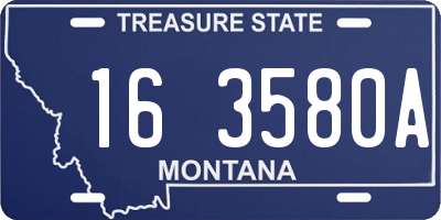 MT license plate 163580A