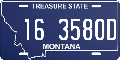 MT license plate 163580D