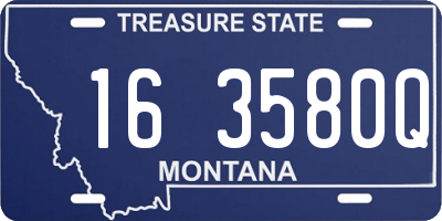 MT license plate 163580Q