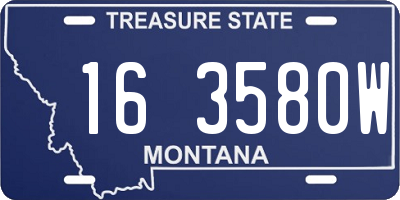 MT license plate 163580W