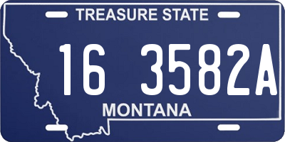 MT license plate 163582A