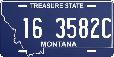 MT license plate 163582C