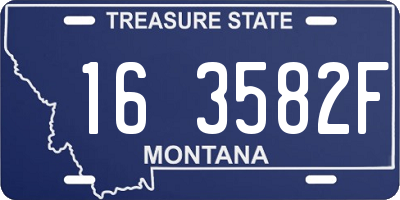 MT license plate 163582F