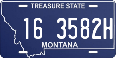 MT license plate 163582H