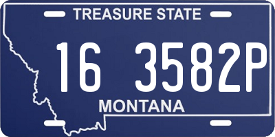 MT license plate 163582P