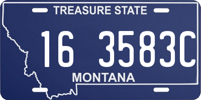 MT license plate 163583C