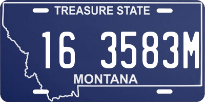 MT license plate 163583M