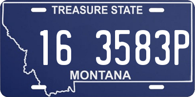 MT license plate 163583P