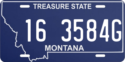 MT license plate 163584G