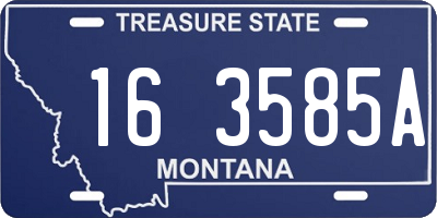 MT license plate 163585A