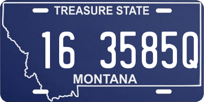 MT license plate 163585Q