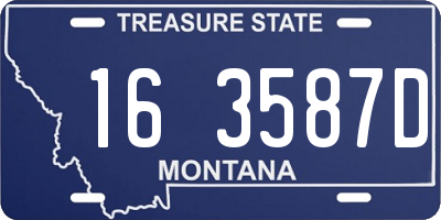 MT license plate 163587D