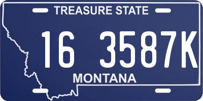 MT license plate 163587K