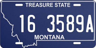MT license plate 163589A