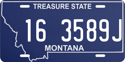 MT license plate 163589J