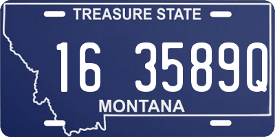 MT license plate 163589Q