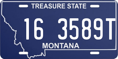 MT license plate 163589T