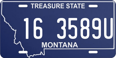 MT license plate 163589U