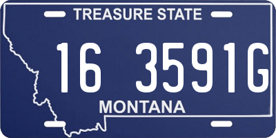 MT license plate 163591G